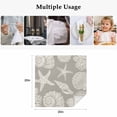 thumbnail image 5 of Grey Starfish Coastal Cloth Napkins, Shell Coral Summer Beach Nautical Ocean Washable and Reusable Dinner Napkins Set of 2, Table Napkin for Kitchen Party Birthday Wedding Hotel Housewarming 20"x20", 5 of 9
