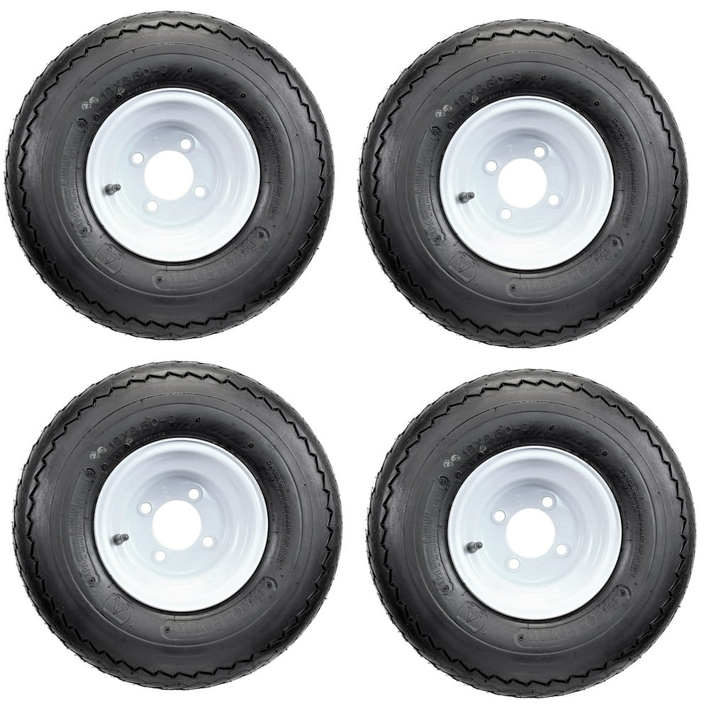 4Pk Golf Cart Tire Rim Mounted 188508 18X8.508 18 x 8.5 x 8 White 4 Lug Hole 4Pk Golf Cart Tire Rim Mounted 188508 18X8.508 18 x 8.5 x 8 White 4 Lug Hole