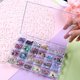 thumbnail image 5 of Caja de almacenamiento vacía transparente de 24 rejillas para decoración de uñas, contenedor de accesorios de cristal con diamantes de imitación y purpurina para uñas, paquete de 2, 5 of 6