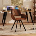 thumbnail image 2 of Homy Casa Writing Desk with Live Edge Design for Home Office Workspace, Walnut, 2 of 9