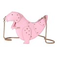 thumbnail image 1 of Bolsos de hombro, bolso cruzado de PU con forma de estegosaurio para niña Mujeres rosa, 1 of 5
