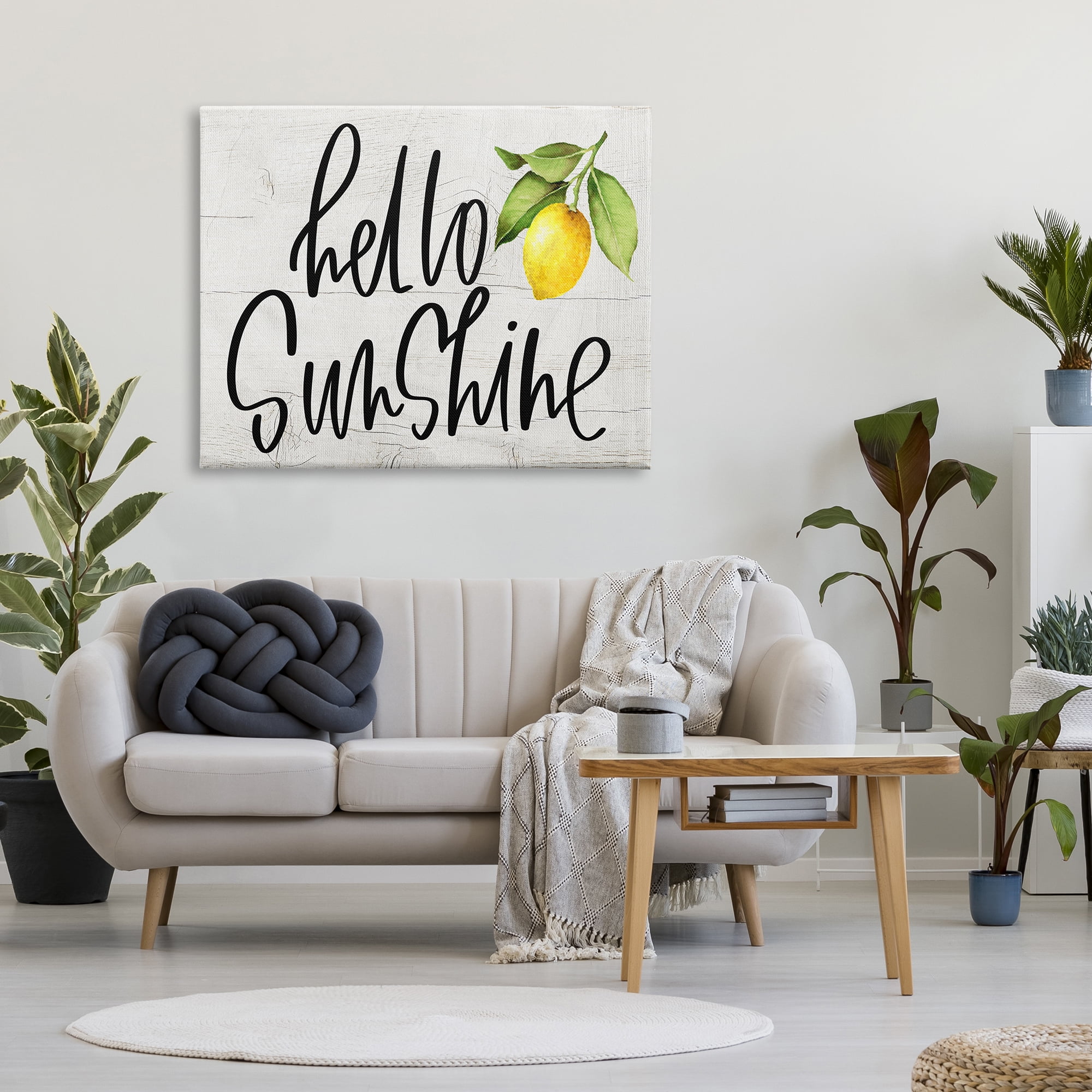Stupell Industries Hello Sunshine Expression Soft Country Lemon Branch , 36 x 48, Designed by Valerie Wieners
