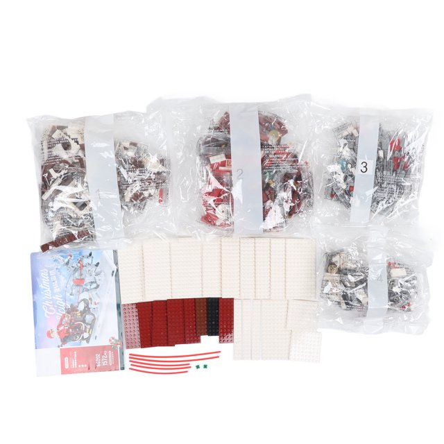 Conjunto de construcción de trineo de Papá Noel educación flexible conjunto de construcción temática de Navidad adecuado para niños mayores de 6 años