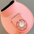 thumbnail image 3 of Sombrero de verano para niños con ventilador, gorra con visera ancha recargable por USB para viajes, playa, rosa YUNYI BRAND  Deportes, 3 of 5