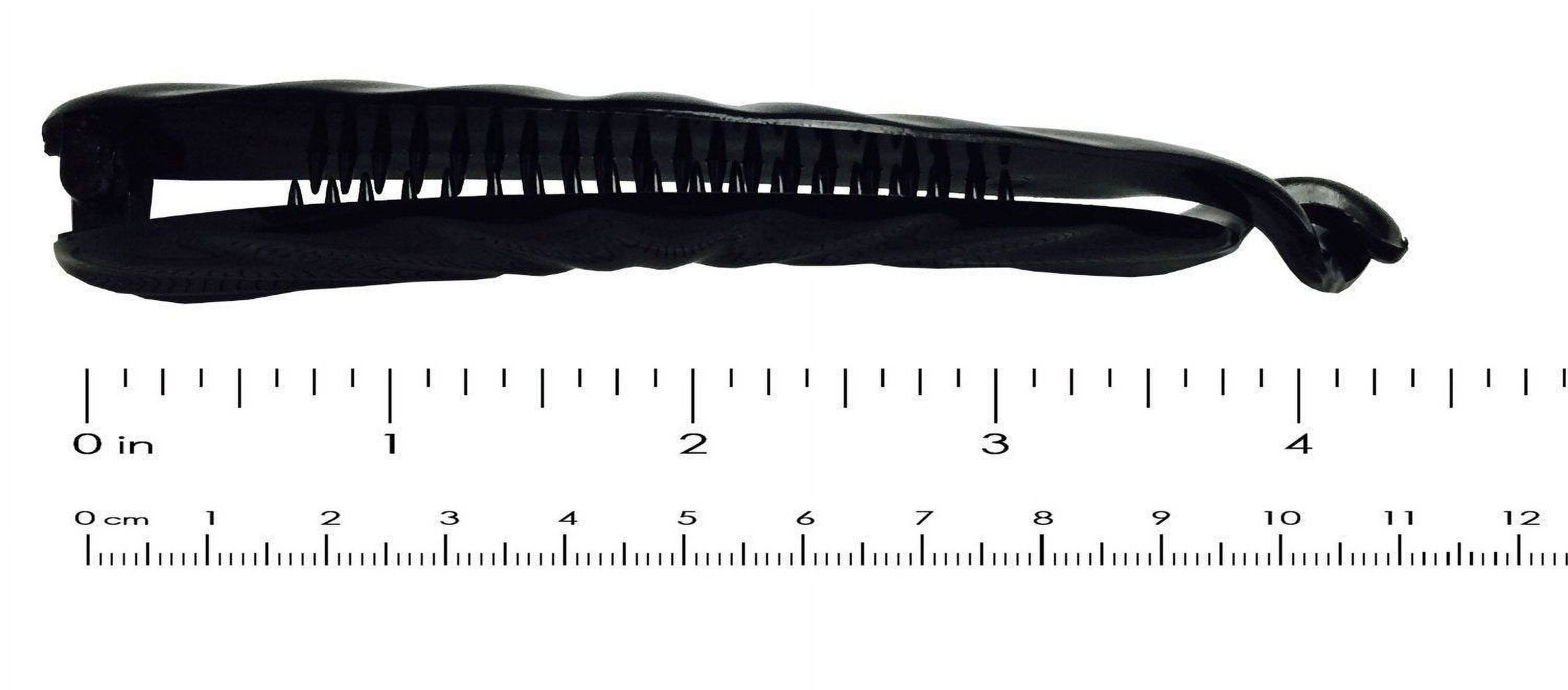 Parcelona French Flare Large Shell and Black Ponytail Holder 2 Banana Hair Clips