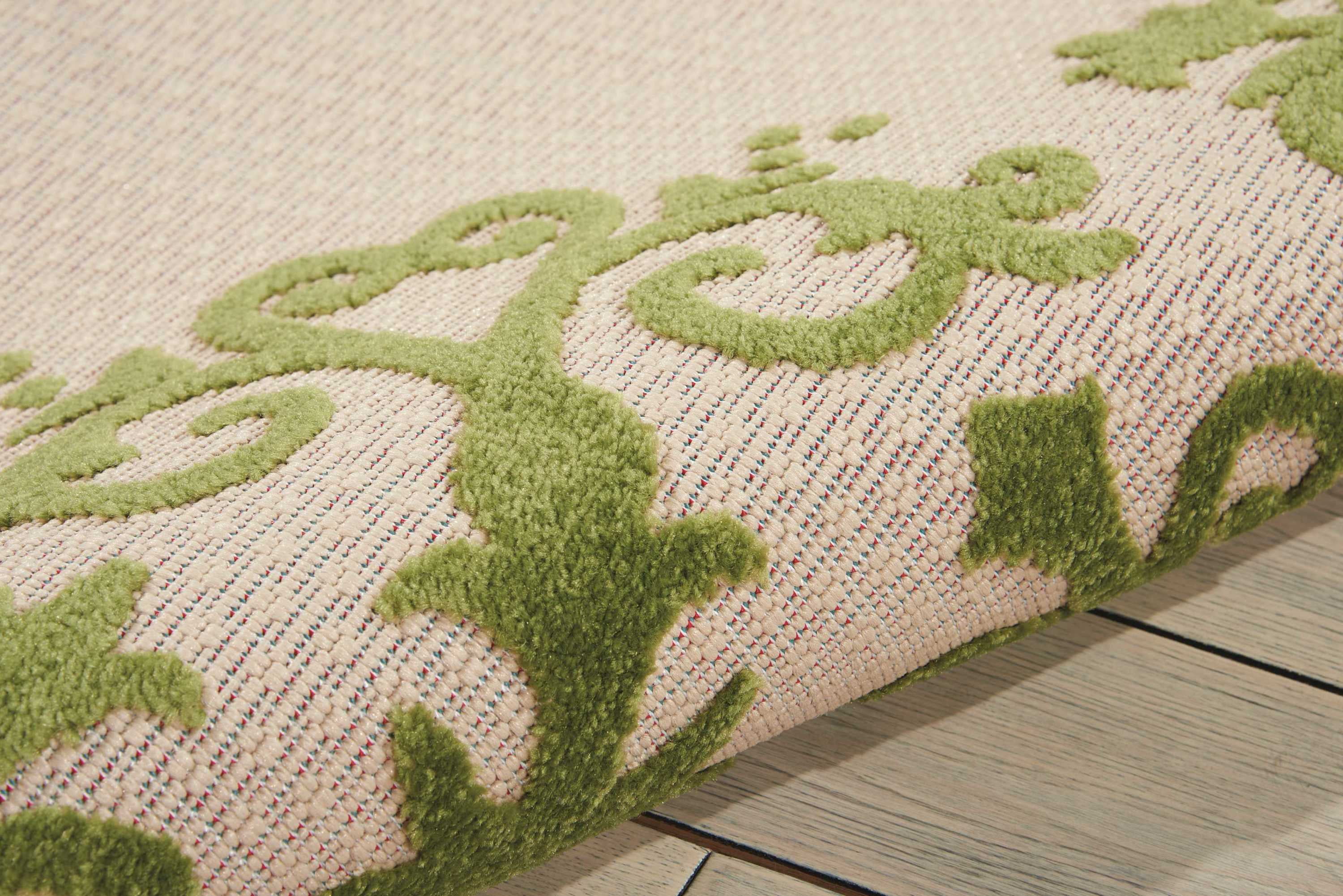 Nourison Aloha Indoor/Outdoor Green 9'6" x 13' Area Rug, (10x13)