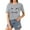 Grey, variant on LUOGENLI Female T-shirts for Womens Women Round Neck Short Sleeve Everyday Text Botanical Floral Cat T Shirt Top T-shirts for Women Graphic Tee Valentines Grey S