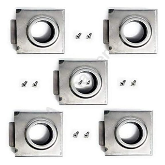 Single Box Hole Lockbox Weldable Steel Gate Doors 4 1/4" (H) x 4 1/2 (W) x 1" (D) Part #: 49451, Lot of 5 pieces, unpainted