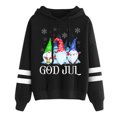 thumbnail image 1 of Sweat à Capuche d'Hiver pour Femmes, Pull de Mode Imprimé de Noël, Cardigan à Col Rond Chaud, Blouse Ample Mi-Longue, 1 of 5