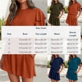thumbnail image 3 of Gfyviroh 2 Piece Sets for Women Short Sleeve Crew Neck Tops and Loose Shorts Lounge Sets Lightweight Plus Size Comfortable Summer Outfit Sets, 3 of 4