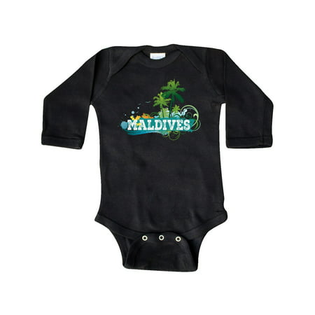 Inktastic Maldives Vacation Gifts Infant Long Sleeve Bodysuit Unisex