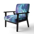 thumbnail image 3 of Designart "Colorful Fluid Ombre Ii" Upholstered Modern & Contemporary Accent Chair and Abstract Arm Chair - Multiple Color & Pattern, 3 of 7
