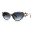 thumbnail image 5 of Womens Star Stud Jewel Trim Arm Mod Cat Eye Plastic Fashion Diva Sunglasses Grey - Smoke, 5 of 7