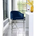 thumbnail image 2 of Meridian Furniture Xavier Navy Velvet Counter Stool with Chrome Metal Legs, 2 of 8