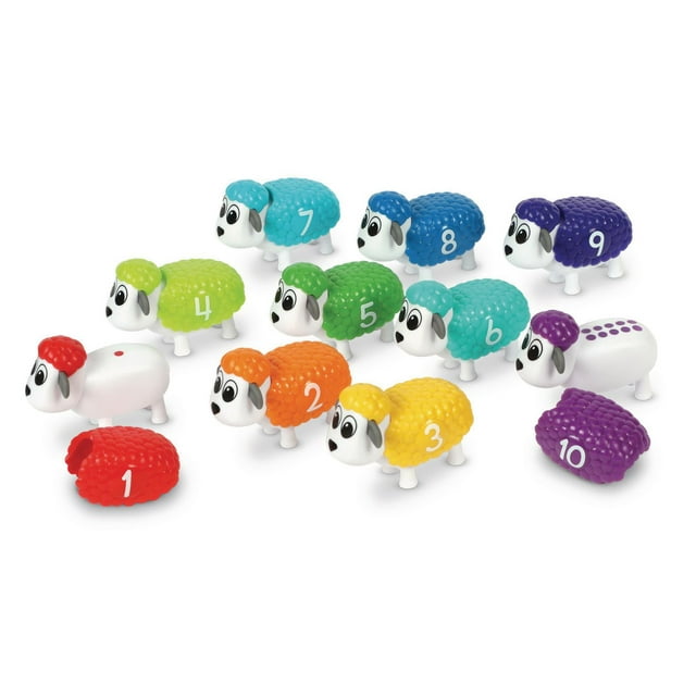 Moutons d'association de nombres et de couleurs, par Learning Resources