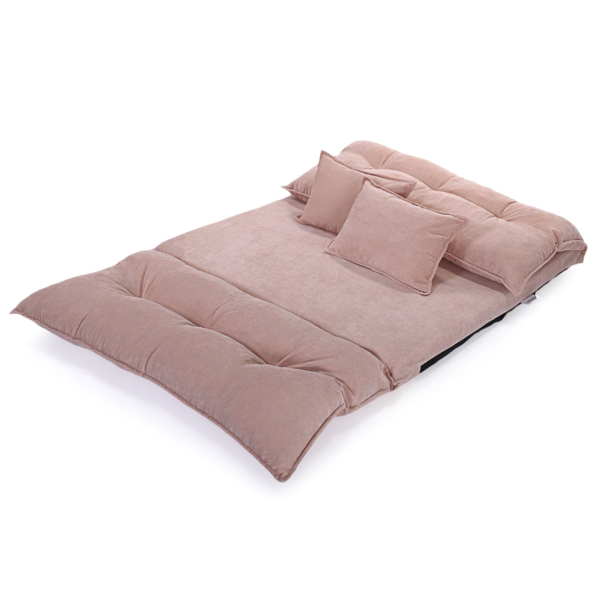 Kepooman Folding Floor Sofa Bed with Pillows, Corduroy Lazy Lounge Couch Chair - Pink Kepooman Folding Floor Sofa Bed with Pillows, Corduroy Lazy Lounge Couch Chair - Pink