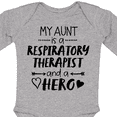thumbnail image 4 of Inktastic My Aunt is a Respiratory Therapist and a Hero Boys or Girls Long Sleeve Baby Bodysuit, 4 of 5