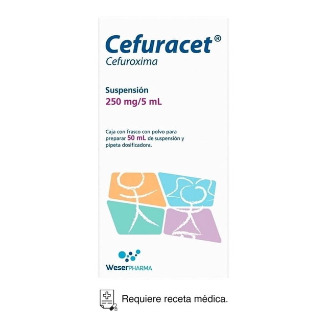 Cefuracet Cefuroxima 250 mg / 5 ml suspensión polvo para 50 ml