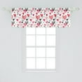 thumbnail image 2 of Ambesonne Valentines Window Valance, Doodle Heart Designs, 54" X 18", Black Red Pink, 2 of 3