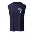 thumbnail image 4 of KPOPLK Men's Workout Tank Top: Gym Bodybuilding Sleeveless Muscle T Shirts and Cut Off Shirts for Maximum Mobility S Dark Blue, 4 of 4