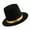 Black oranges ribbon, variant on Luxurious Caroler Hat Victorian Hat Mens Grooms Hat for Themed Party