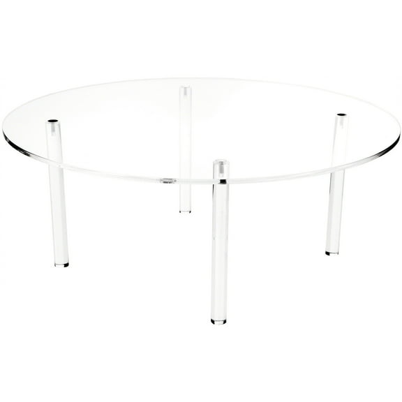 Plymor Clear Acrylic Round 4-Leg Display Riser, 8" H x 20" W