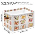 thumbnail image 4 of Yayeee 2 Pack Canvas Storage Basket with Handles for Shelves Fabric Bins Closet Organizer, Various Toasts, 4 of 8