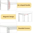 thumbnail image 5 of Pastry Display Case, Large Bread Box for Kitchen Countertop, 2 Pack 3 Layers Adjustable Clear Bread Storage with Magnetic Door, Bread Container for Bread, Bagel, Donut, 5 of 6
