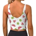 thumbnail image 3 of Lsque Watermelon And Kiwi Printed Women'S Sports Bra, Compression, Moisture Wicking, High-Impact Sports Bra For Women,Supportive sports bra-Small, 3 of 9