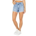 thumbnail image 2 of Celebrity Pink Juniors and Juniors Plus Ultra High Rise Fray Hem Denim Shorts, Sizes 1-24, 2 of 4