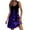 Purple, variant on Plus Size Wedding Dresses for Brides Over 60 - Polka Dot, Boat Neck, Sleeveless, Maxi for Summer Multicolor S