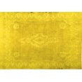 thumbnail image 1 of Ahgly Company Machine Washable Indoor Rectangle Abstract Yellow Contemporary Area Rugs, 2' x 3', 1 of 4