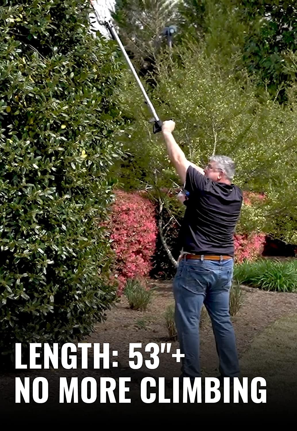 SUNSEEKER 16 Inch Hedge Trimmer Attachment Dual Action Articulating Head Heavy Duty Steel for Gas Powered Tools