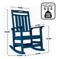 thumbnail image 7 of Cobiod Oversized Rocking Chair Outdoor, HDPE Rocking Chair, Patio Rocking Chairs for Porch & Fire Pit, All-Weather Outdoor Rocking Chair, 7 of 7