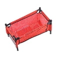 thumbnail image 4 of Accesorios para casa de muñecas, muebles, juguetes de imitación, manualidades, juguetes interactivos para fiestas Cama de dormir roja, 4 of 9