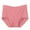 Watermelon red, variant on yunLCZ Women's Cotton Underwear High Waist Women's Solid Color High Waist Plus Size Loose Comfortable High Resilience Casual Underwear