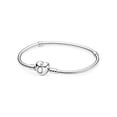thumbnail image 4 of Pandora Moments Silver Bracelet with Heart Clasp 21 cm, 4 of 4