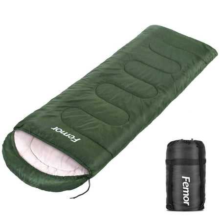 femor Camping Sleeping Bagâ??Lightweight, Comfortable and Waterproof, 3 Season(Spring, Fall &Winter) Cold Weather for Traveling, Camping, Hiking, Backpacking Outdoor Activities, Adults and