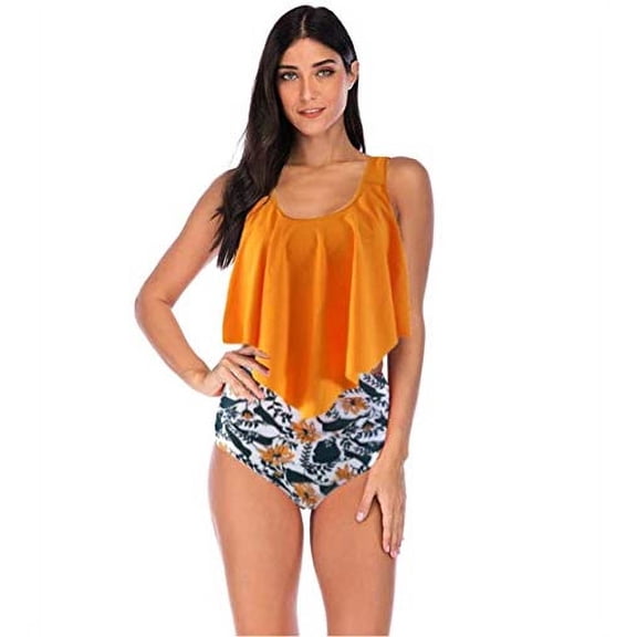 2 Piece Bathing Suits for Women, Trendy High Waisted Bikini Tankini Comfortable and Stylish – Various Sizes – Multiple Colors and Designs – for Every Beach or Pool Parties