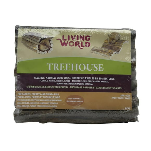 Living World Tree House Real Wood Logs - Large