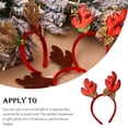 thumbnail image 3 of Bearachild Diademas navideñas para fiesta, regalo para niños, accesorios para el cabello para Festival, adornos de cuernos brillantes, diadema de alce, Kits de decoración para fiestas Rojo Bearachild HA069516-01, 3 of 6