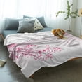 thumbnail image 4 of Mantas con textura de Sakura de estilo japonés, manta portátil y suave para cama, oficina, colcha de franela, 4 of 5