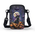 thumbnail image 2 of XYZCANDO Bats Black Cat Cellphone Purses with Crossbody Strap Mini Cross Body Handbags for Kids Girls Cute Cellphone Purse for Travel Shop Mini Crossbody Handbag Small Lightweight Wallet Money Bag, 2 of 7
