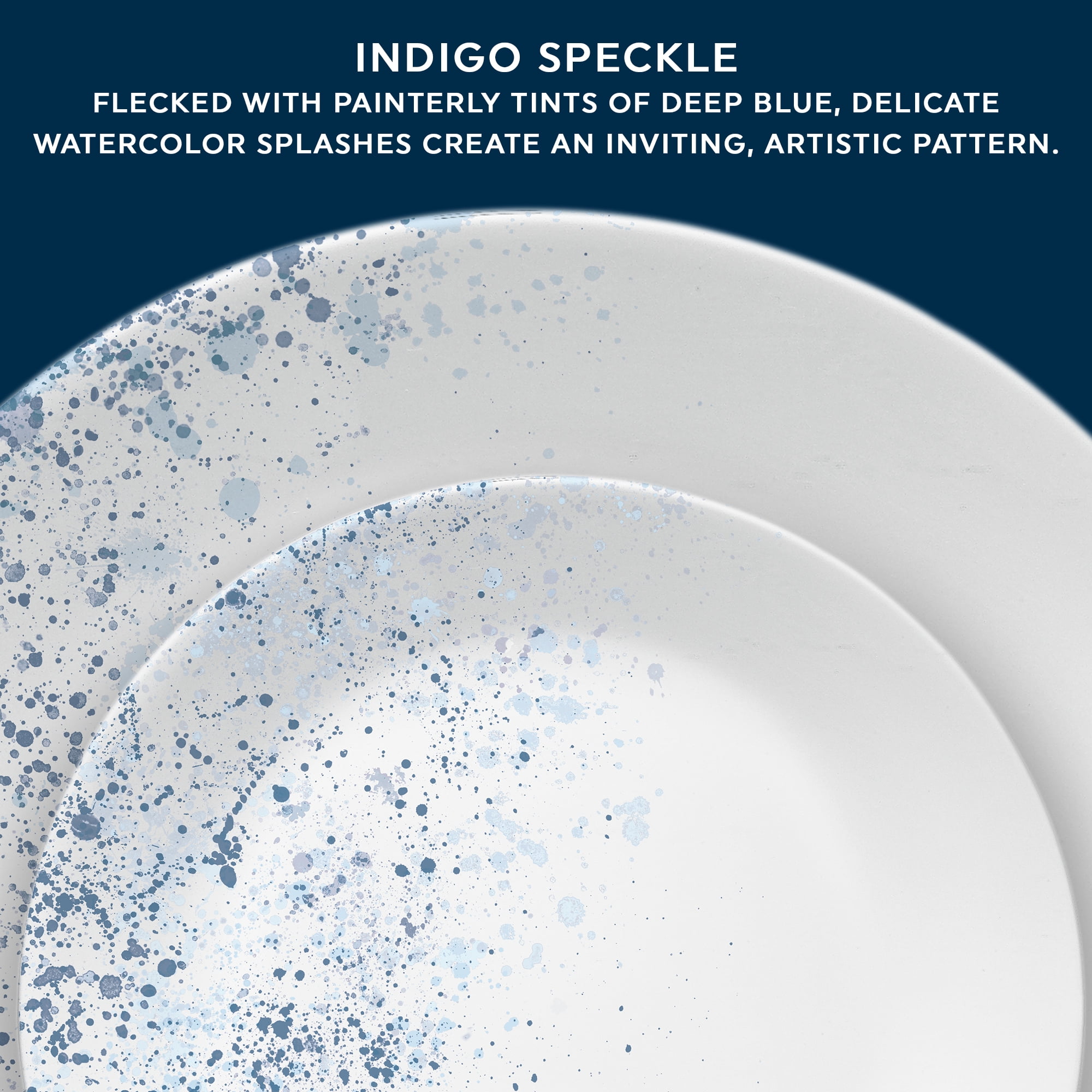Corelle Indigo Speckle 12-Piece Glass Dinnerware Set (Service for 4)
