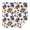 Pioneer Flower Floral-3, variant on Pioneer Flower Floral Print Pattern Square Tablecloth,Waterproof Square Table Cover,Wipeable Spillproof Washable Table Cover for Home Kitchen Party Decor 42"X42"(107x107cm)