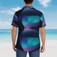 thumbnail image 4 of Rateoe Night At Lake Aurora Pattern Men’s Hawaiian Shirt – Short Sleeve Button-Down Tropical Beach Shirt, Lightweight & Breathable Casual Aloha Shirt with Pocket,Large, 4 of 7