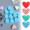 thumbnail image 2 of Oneshrt Heart-Shaped Chocolate Molds Silicone, Non-Stick Candy Heart Molds Silicone, Food Grade Silicone Heart Molds for Baking, Candy, Chocolate, Jelly (Heart - Pink), 2 of 9