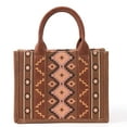 thumbnail image 7 of Wrangler Aztec Tote Bag for Women Boho Shoulder Purses and Handbags, Dark Brown, 7 of 7