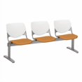 thumbnail image 7 of KFI Studios KOOL 3 Seat Reception Bench, White Back, Tuxedo Seat, 7 of 7