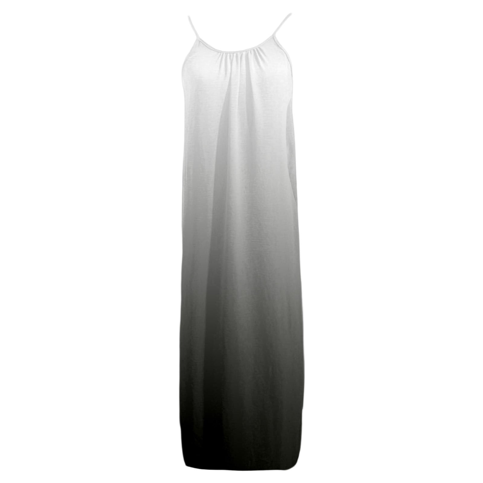 XIAOCHA Women's Ombre Maxi Dress Spaghetti Strap Low Back Loose Fit Dress Bohemian Beach Vacation Cover Up Dress